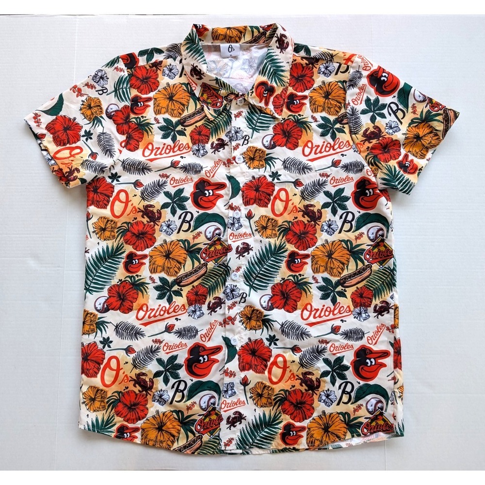Baltimore Orioles Hawaiian Shirt Mens XL 2025 SGA MLB Button Down